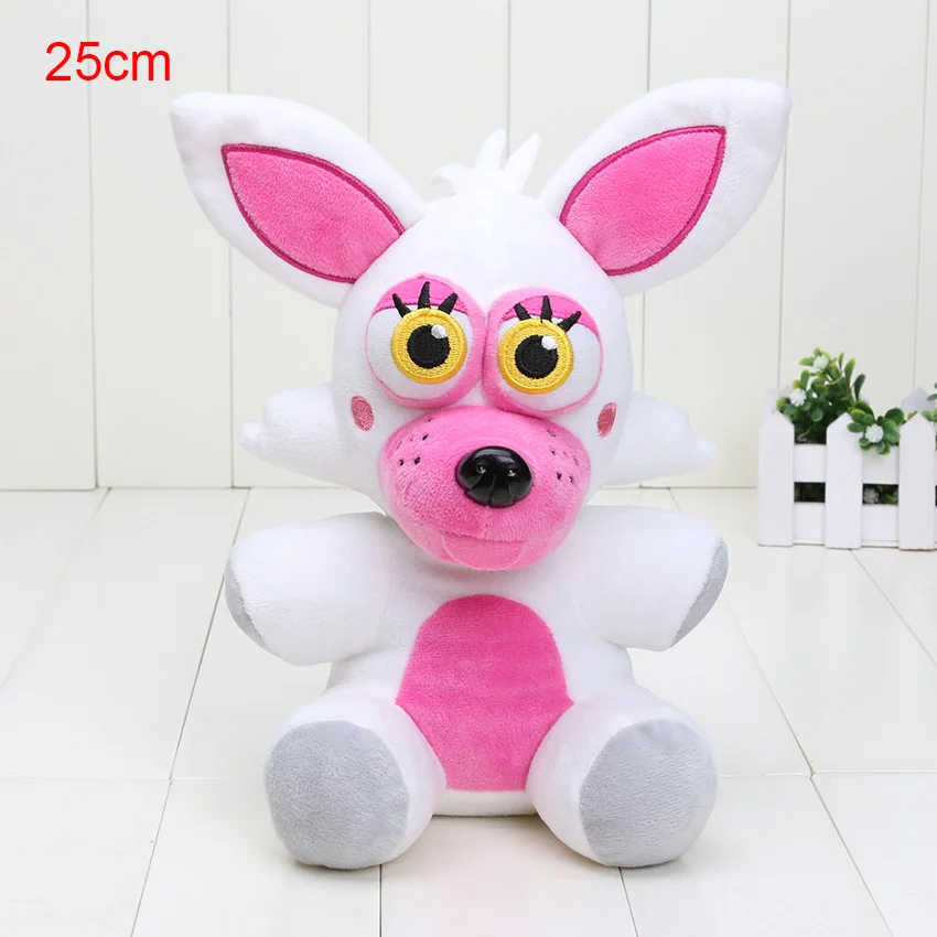 Mangle 25cm Стиль 25 см/14 см пять ночей у Фредди FNAF Mangle Золотой Фредди Fazbear фиолетовый Медвежонок плюшевые игрушки подвесной брелок в форме куклы - Цвет: Mangle 25cm