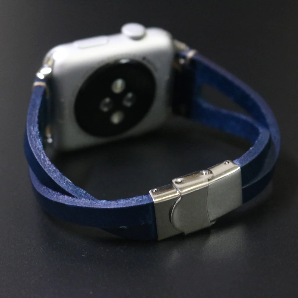 Браслет Etsy для Apple Watch Band 38 мм 40 Series 2 3 4 5 6 SE ремешок из натуральной воловьей кожи
