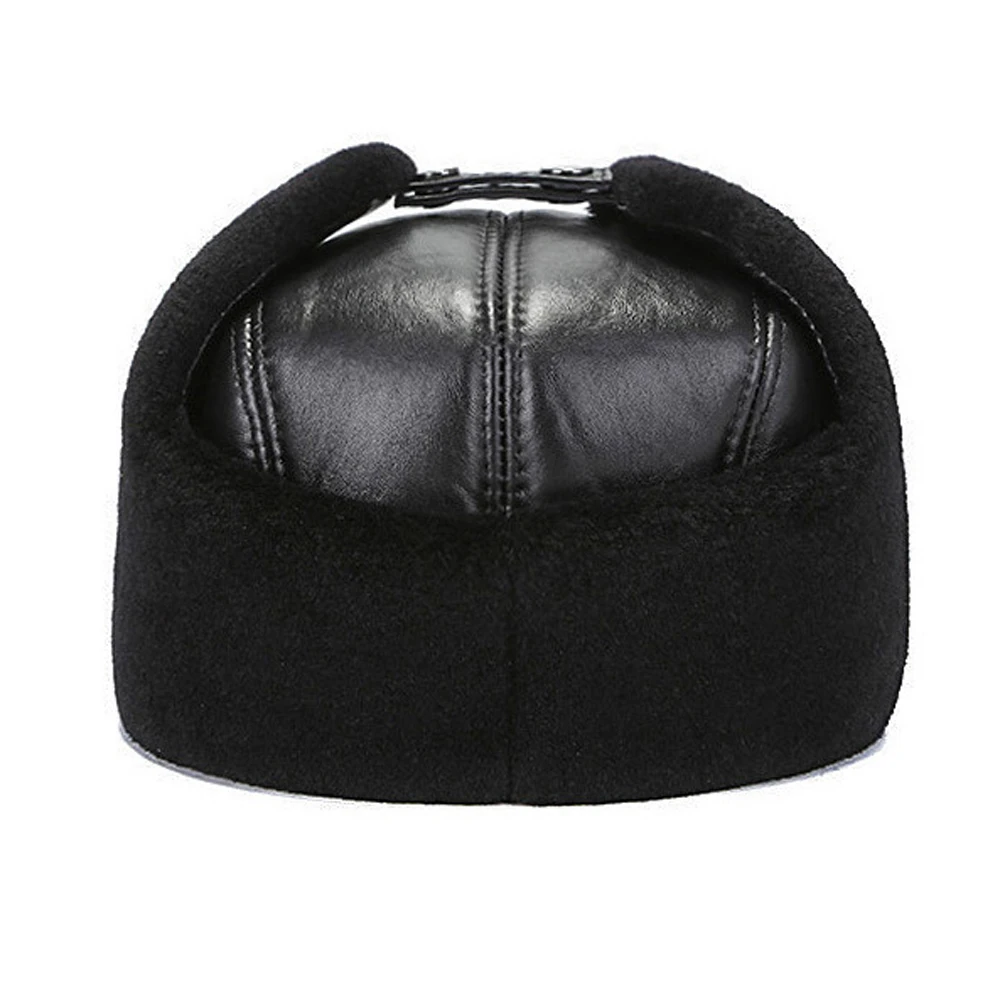 Новая зимняя русская мужская шапка бомбер из натуральной овечьей шерсти Толстая