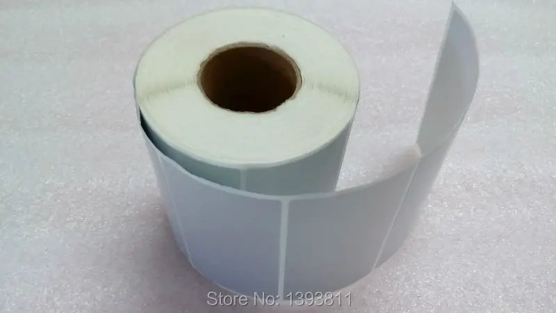 Термотрансферный серебристый ПЭТ стикер 80*40 мм 1000 шт./рулон водонепроницаемый