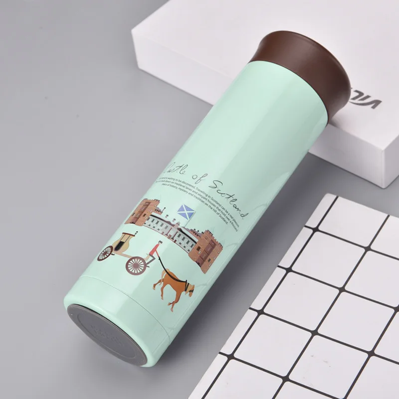 360 мл мультфильм Европа термос бутылка с двойными стенками из нержавеющей стали