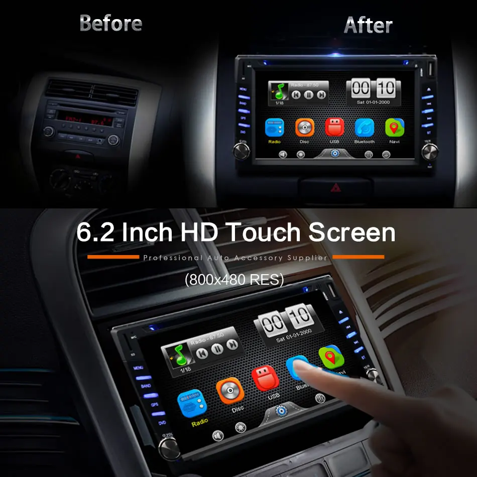 Автомобильный 2Din универсальный GPS навигатор Bluetooth Радио CD DVD MP3 видео медиаплеер