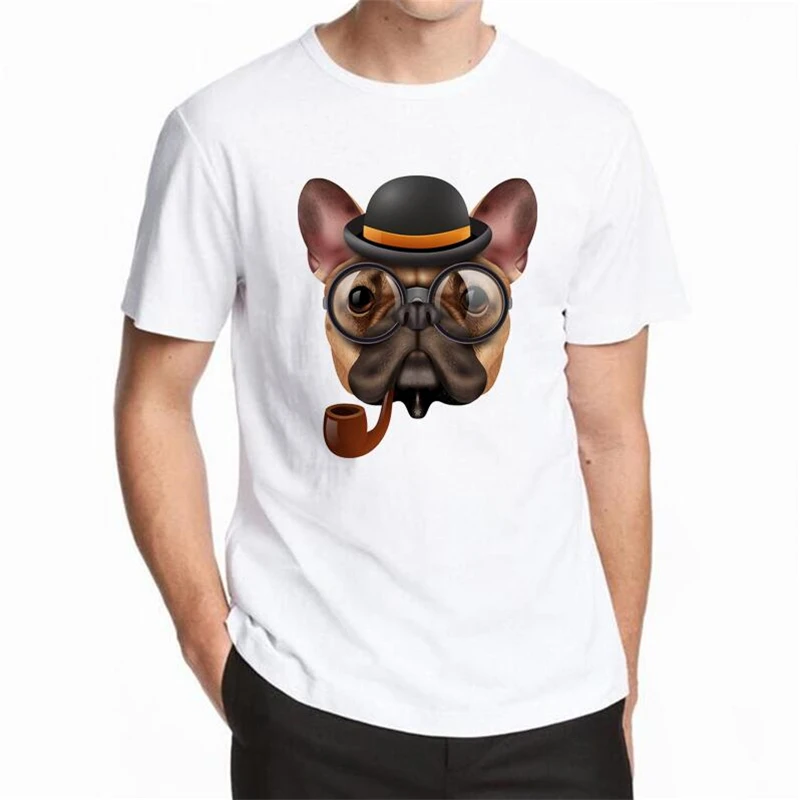 2018 3D милые футболки с изображением собак для мужчин летние топы принт животными