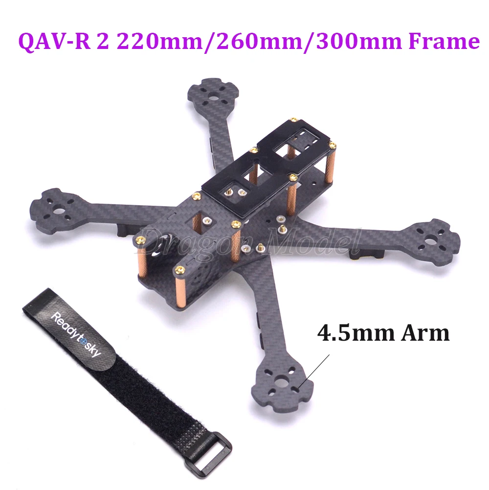 QAV-R 2 5 дюймов 220 220 мм/6 дюймов 260 мм/7 дюймов 300 мм с 4,5 мм рукояткой FPV Дрон Квадрокоптер рама из углеродного волокна лучше марсиан IV 220