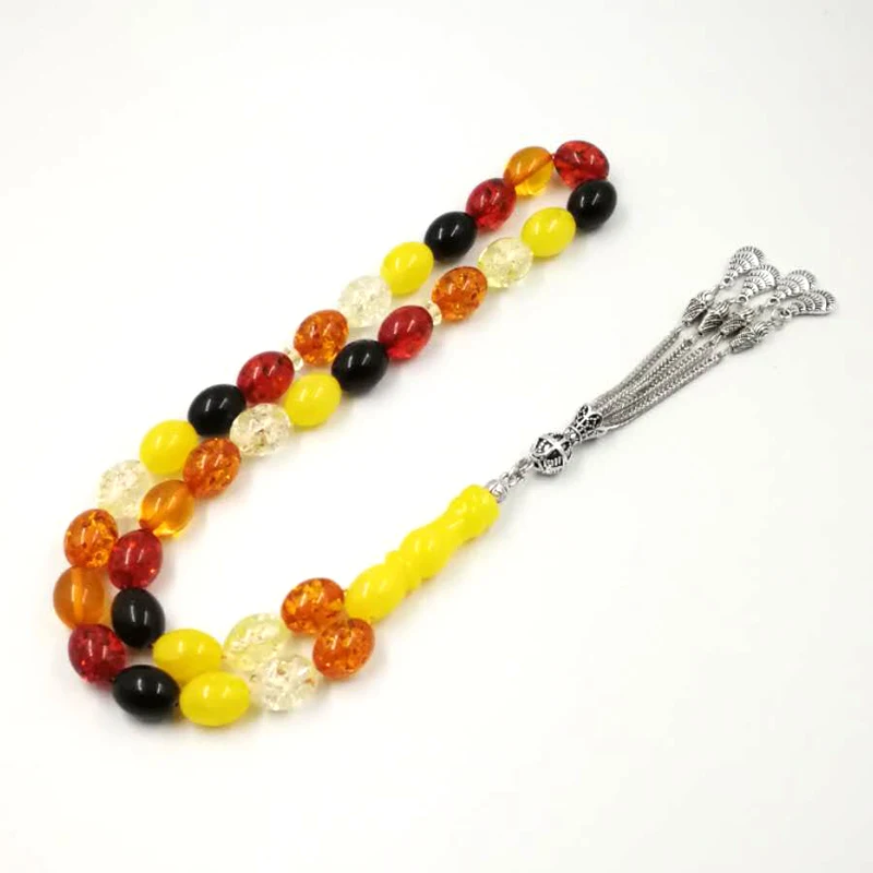 Четки ислам 33 Tasbih искусственный бисер смешанный цвет Мужские аксессуары