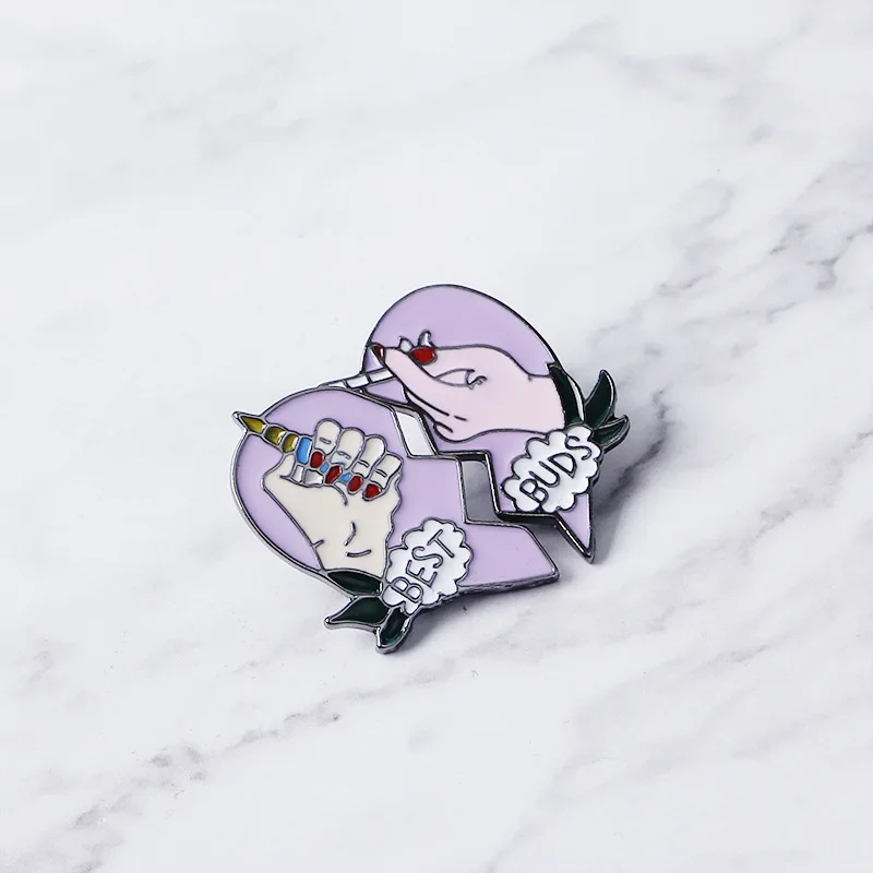 Два любимых зажигалки для одежды украшение значок Значки рюкзака милая