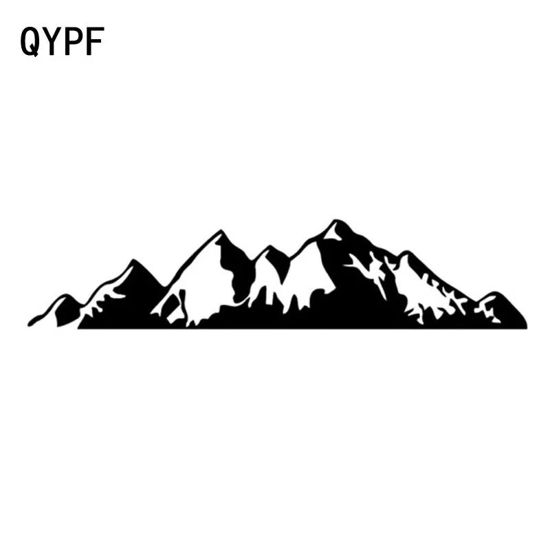 QYPF 18,6 см* 4,5 см для поглощения горы слишком красивая виниловая Автомобильная наклейка яркая наклейка на окно черный/серебристый C18-0260