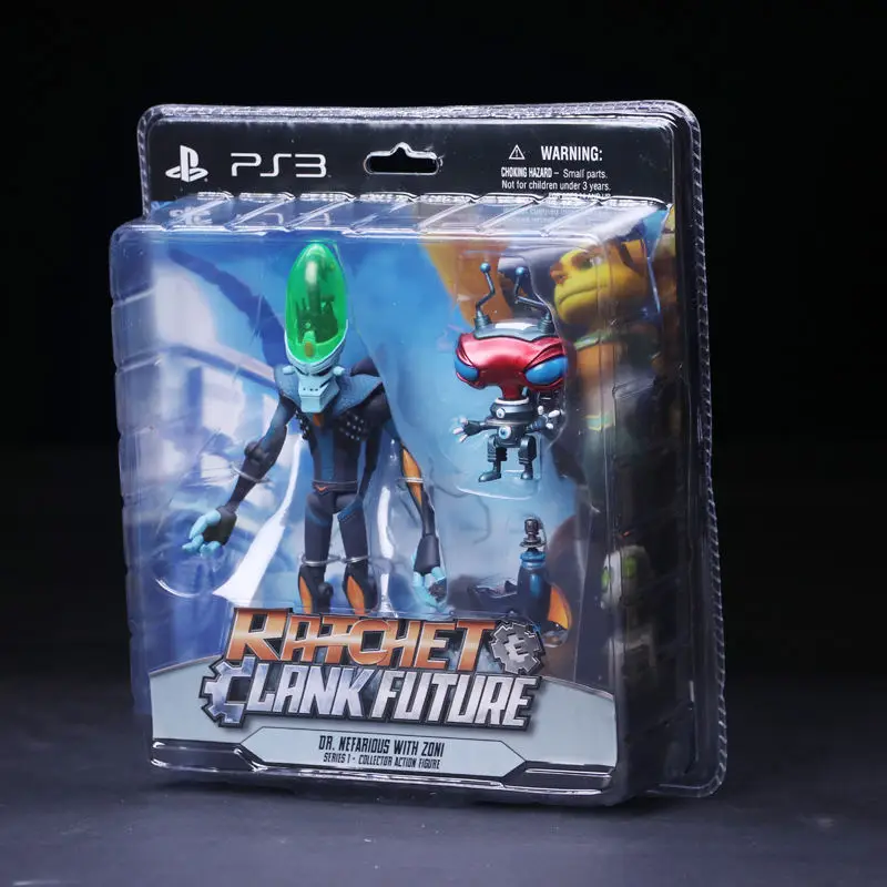 ПВХ храповик и Clank для коробки PlayStationCG Аниме фигурки суставов может активный будущее цони капитан Qwark Mr. zurkon модель игрушки