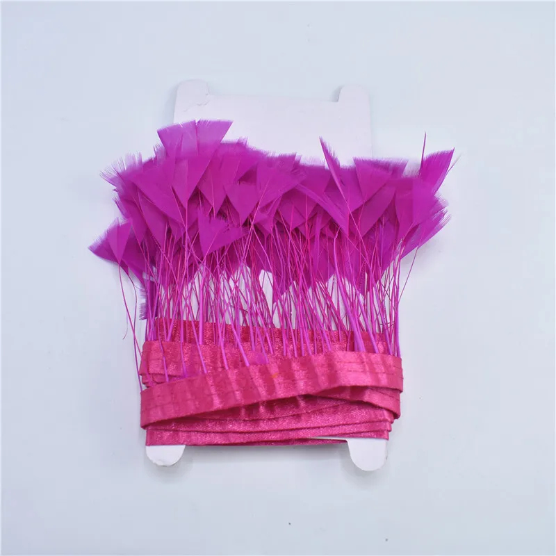 Новые кожаные розовые гусиные перья отделка рукоделие перья 2 метра перья для самостоятельного изготовления ювелирных изделий перья фазана для рукоделия