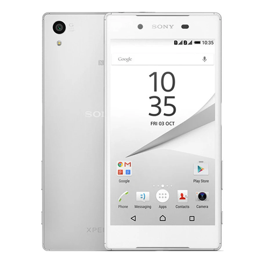 White Sony Xperia Z5, японская версия, ОЗУ 3 Гб ПЗУ, 32 ГБ, GSM камера 5,2 МП, WCDMA, 4G LTE, Android, четыре ядра, дюймов - Цвет: White