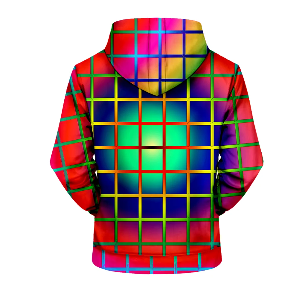 Толстовка WAMNI с капюшоном в виде кубика Рубика уличная одежда тренировочный