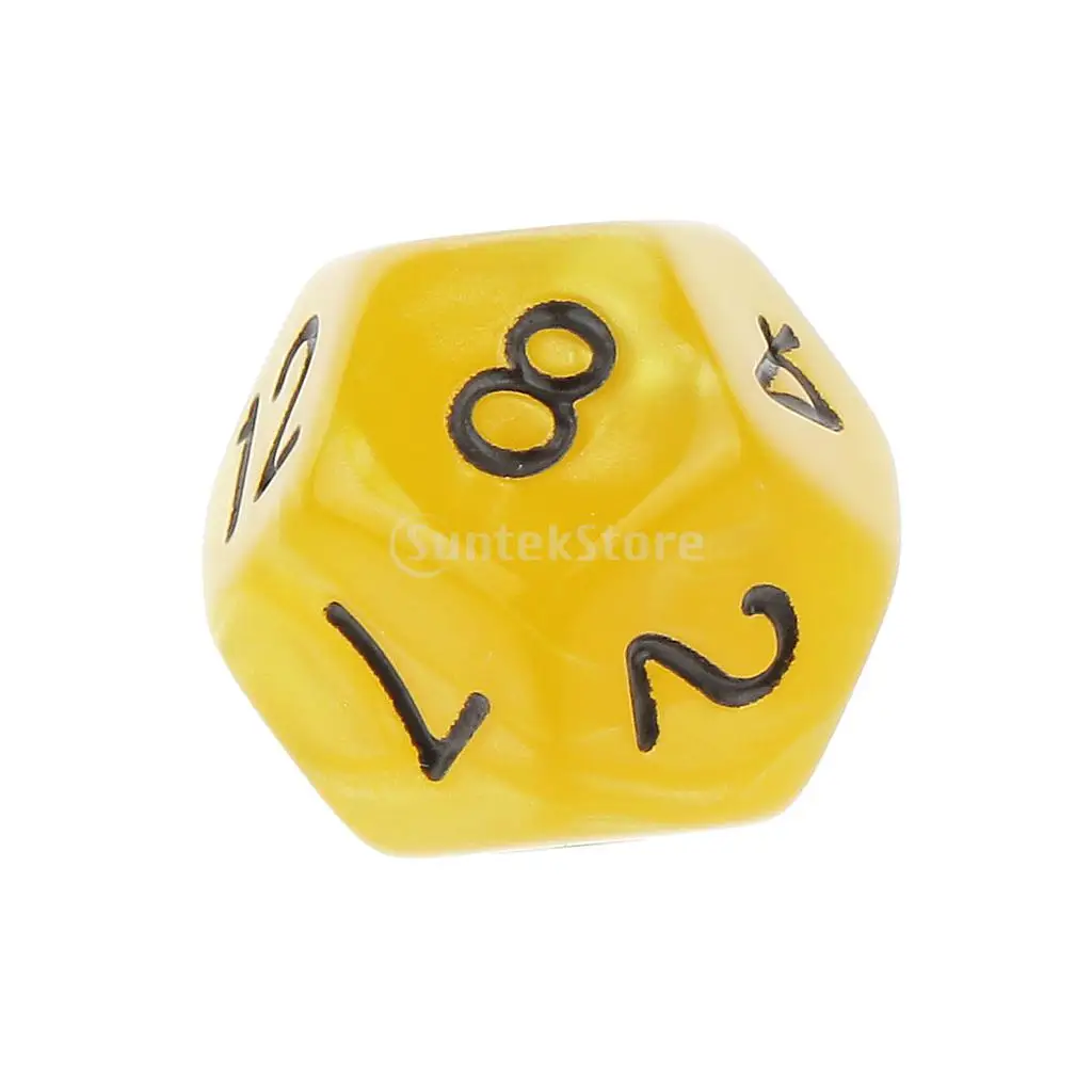 MagiDeal 10 шт многогранные игральные кости D6 D10 D12 игральные кости D& D RPG Вечерние игры Кубики цифровые настольные игры Кубики