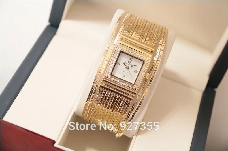 Гонконг оригинальные женские часы! Бусины Австрийские хрустальные стразы часы класса люкс Для женщин зыбучие пески платье часы браслет