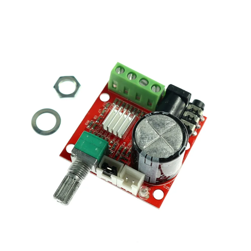 KJ242 12В мини Hi Fi PAM8610 аудио стерео усилитель плата 2X10W двухканальный D Класс низкая