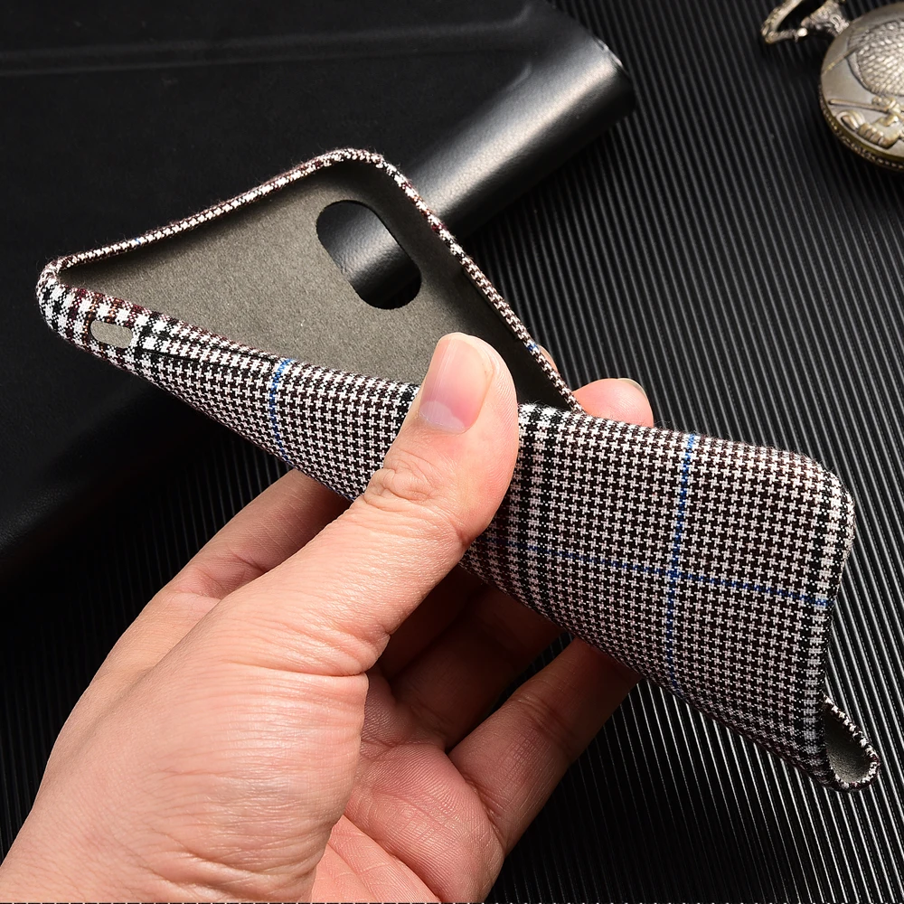 Винтажный хлопковый тканевый чехол для телефона iPhone X XR XS 11 Pro Max ультра-тонкие