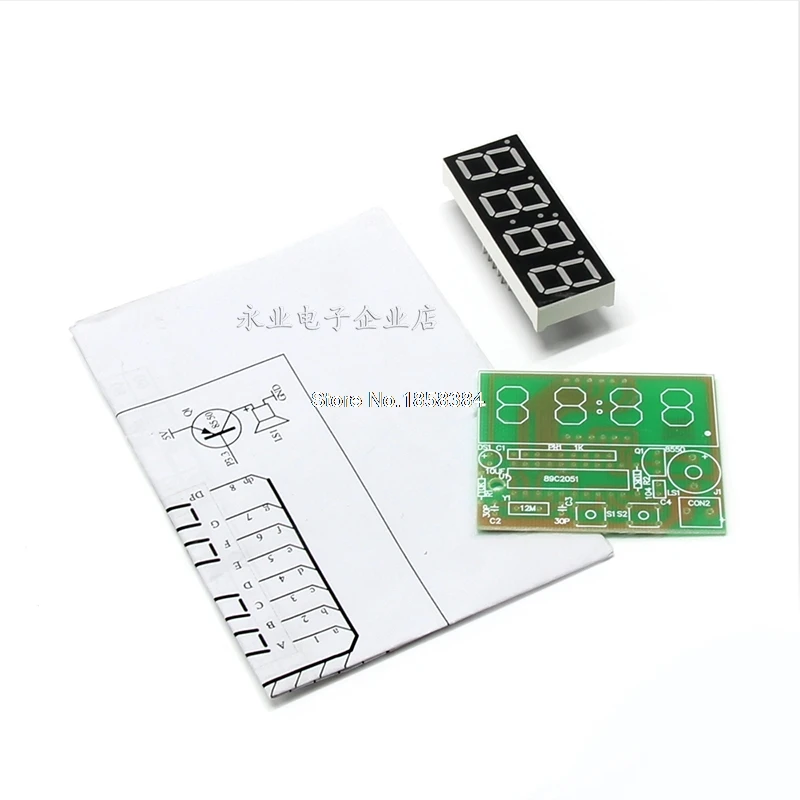 Высококачественные 4 битные электронные часы C51 набор для производства