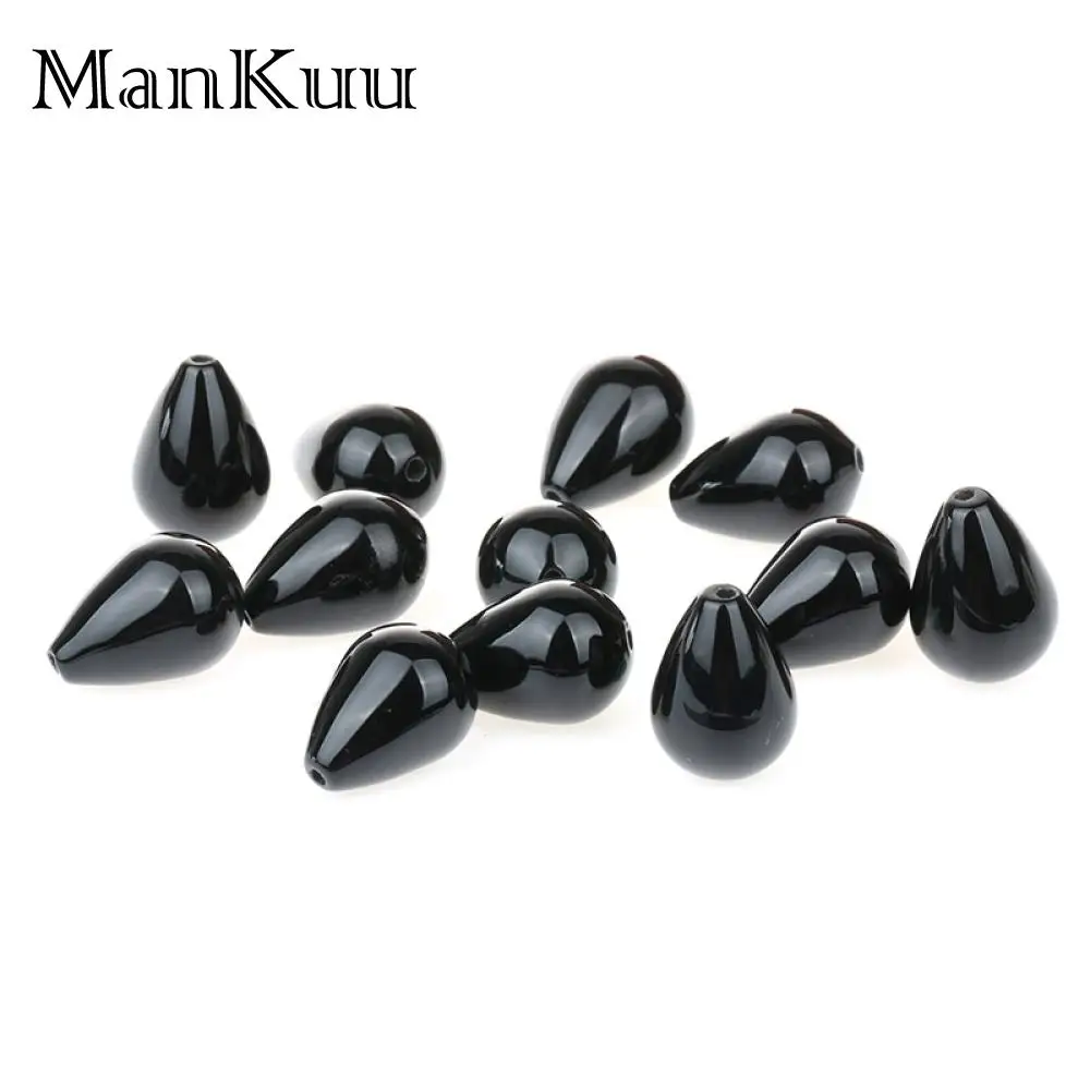 SHINYGEM Natural Stone Handmade Beads Simple Water Drop Shape 13*18mm Fashion Round Smooth Jewelry Making Fine Wholesale 10PCS | Украшения