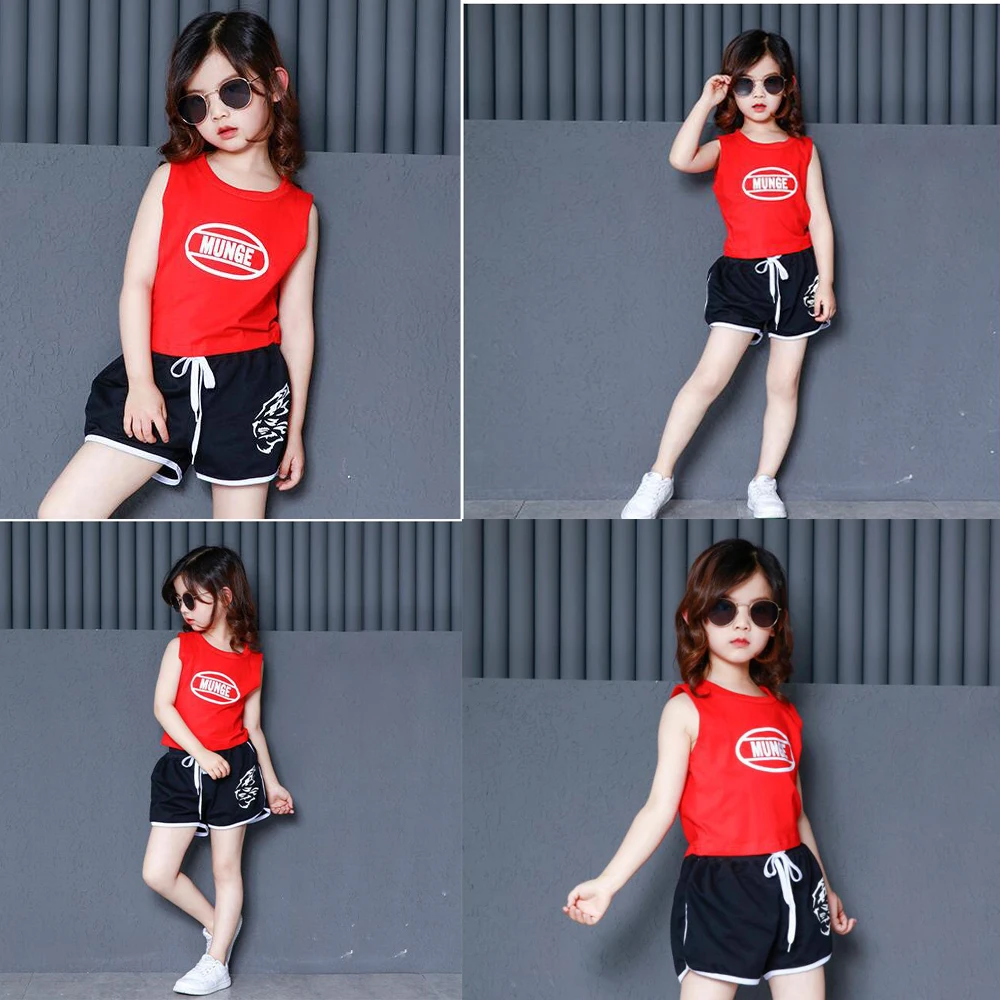 Красные костюмы для бальных танцев в стиле хип хоп джаз танцевальная одежда