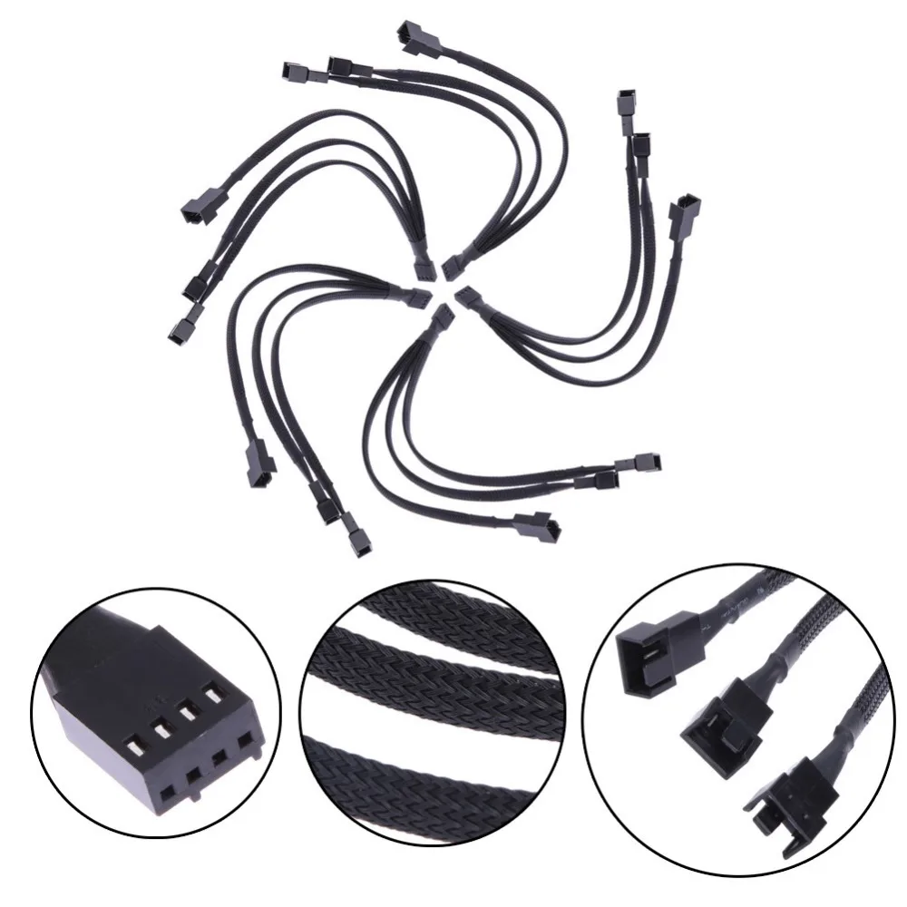 Высококачественный 6 дюймовый 4 контактный процессор Molex TX4 с 1 на 3 ШИМ чехол