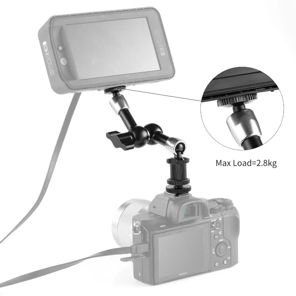 SMALLRIG DSLR камера Rig шарнирная розетка(") для монитора поддержка Прочный волшебный Кронштейн для вспышки светильник прикрепить 1497