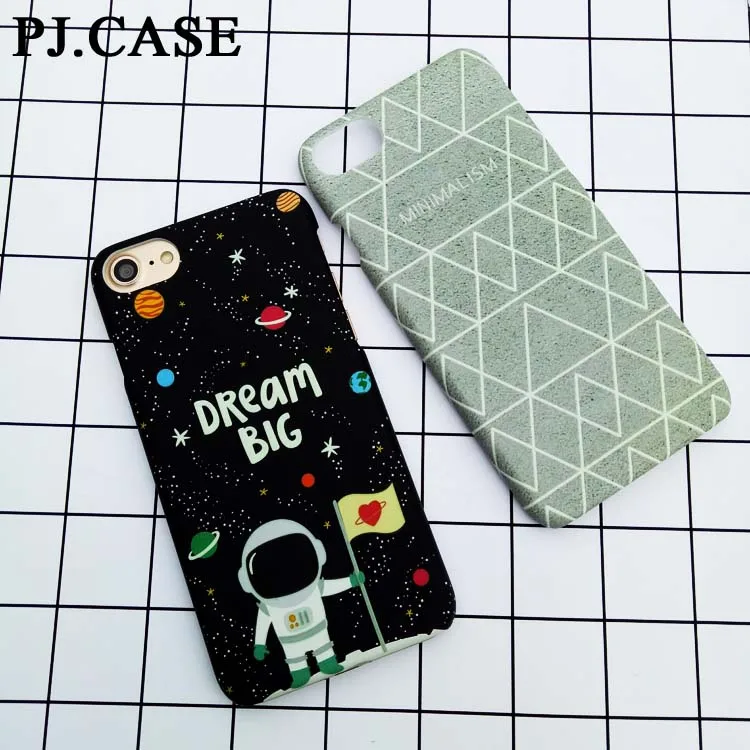 Световой Геометрия астронавт сотовый телефон чехол для iPhone 6 6S плюс Матовая