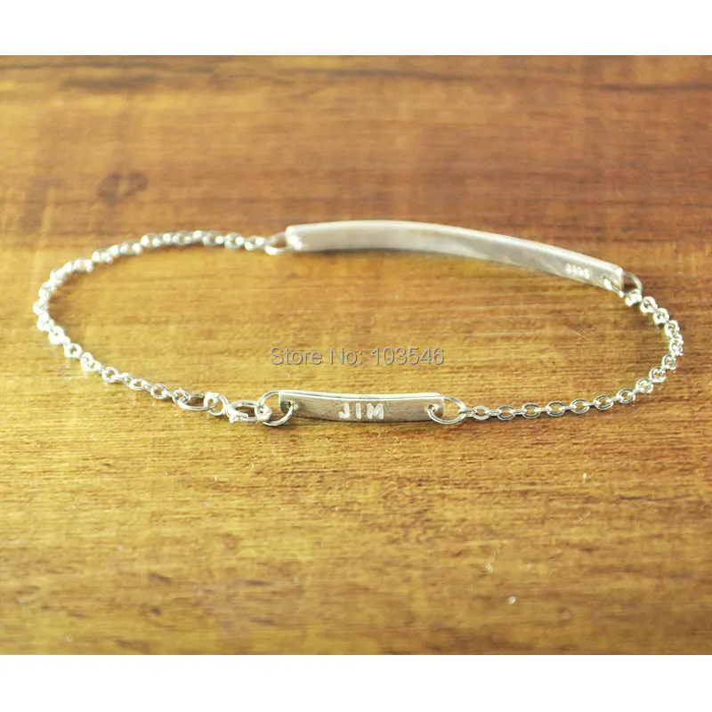 Персонализированные бар браслет ручной печатью Индивидуальные ювелирные