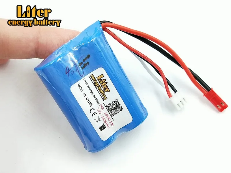 5PCS 7.4V 1300mAH 18500 20C Lipo Battery For MJX T10 T11 T34 HQ 827 871 Remote control helicopter battery 7.4 V 1300 mAH | Электроника