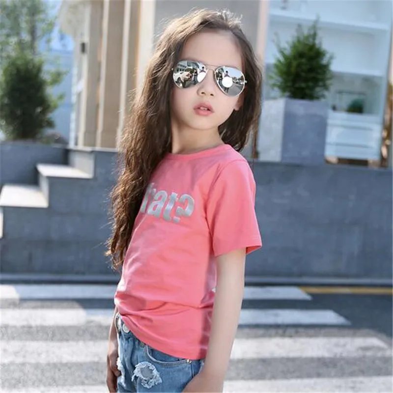 Блузка для девочек 2019 летние блузки маленьких рубашки кружевные модные топы