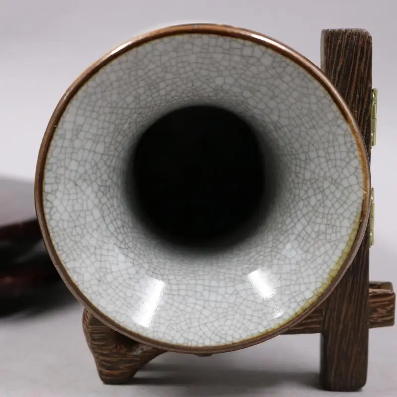 Китайский Старый Фарфор Трещина глазурованная мА дао Чэн Гонг картина Двойные