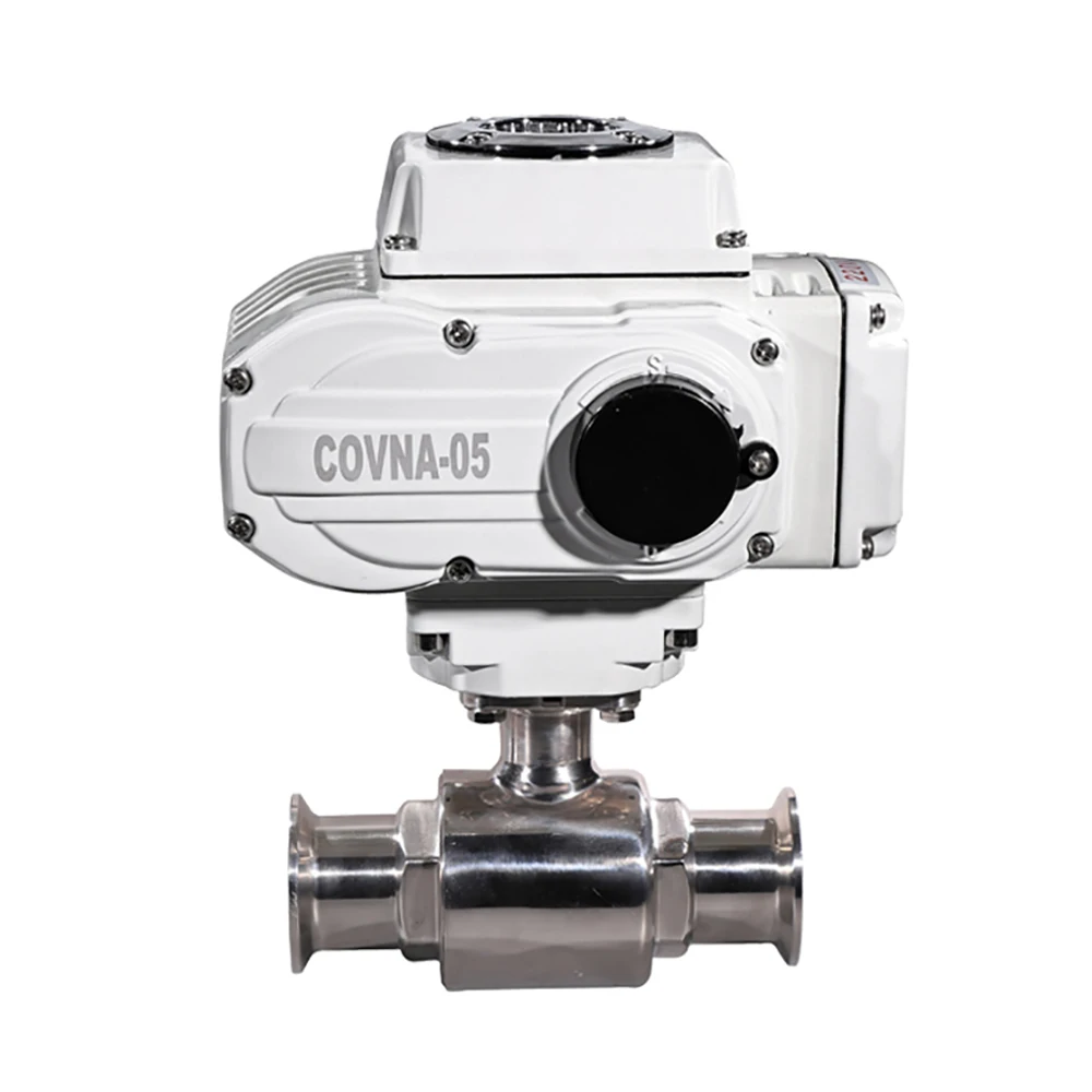 DN65 санитарный Электрический 2 способа зажим шаровой клапан на Выкл тип 5 дюйма Три