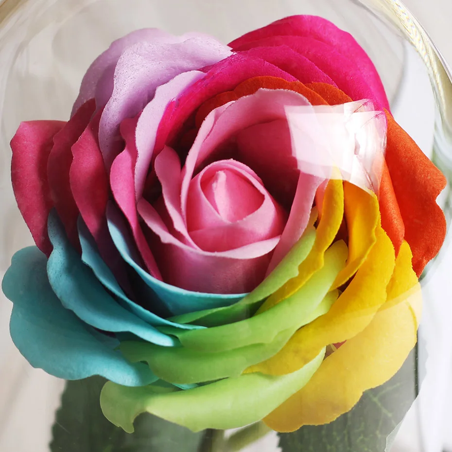 Neue schenheit Und Biest Rose In Glaskolben Rose Blume Licht деревянная основа Glas Dome Für Mutter Der Tag Valentines Weihnachten