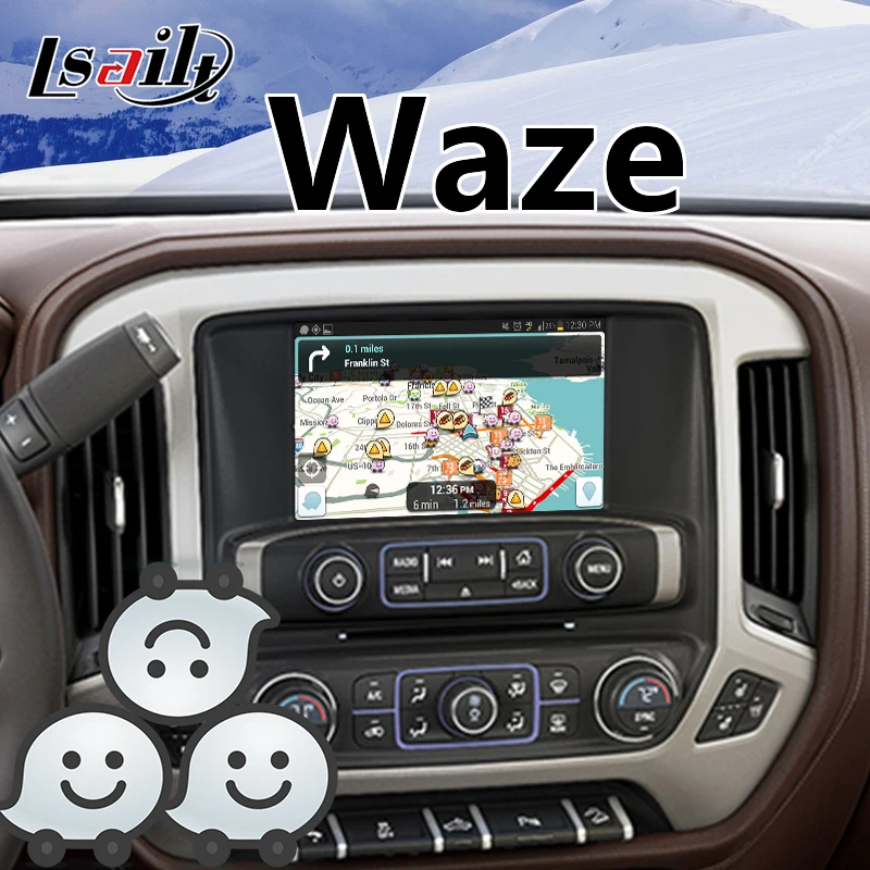 Lsailt Android навигационный интерфейс для Chevrolet Silverado Mylink System 2014 2019 с Waze Google auto carplay|GPS