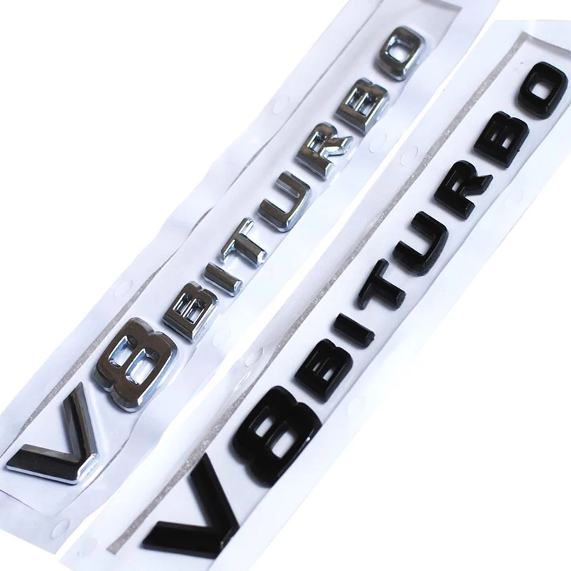 3D Автомобильная наклейка V8 Biturbo эмблема значок ABS Автомобильный кузов багажник