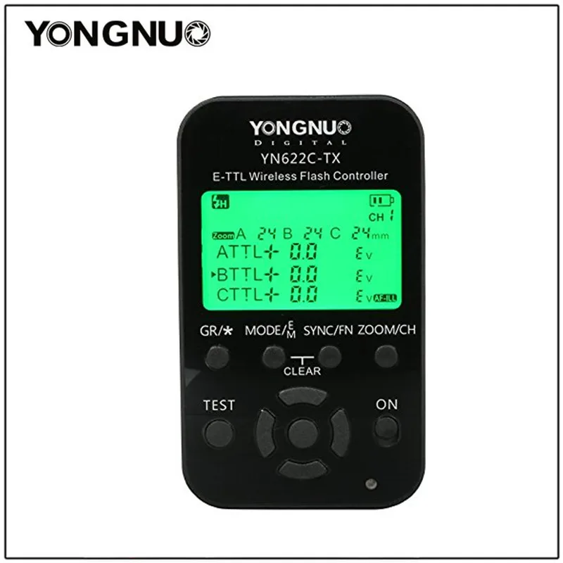YONGNUO YN-622C-TX YN622C-TX E-TTl беспроводной контроллер вспышки для Canon 400D/Xti, 1100D, 1000D 580EX, 550EX YN-568EX, YN-565EX