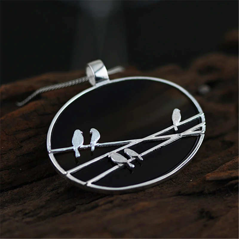 Lotus Fun реальные стерлингового серебра 925 натуральный агат ручной Красивые