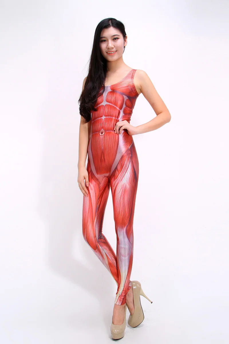 2018 Горячая Распродажа 3D майка с мышцами сексуальный клубный комбинезон круглым