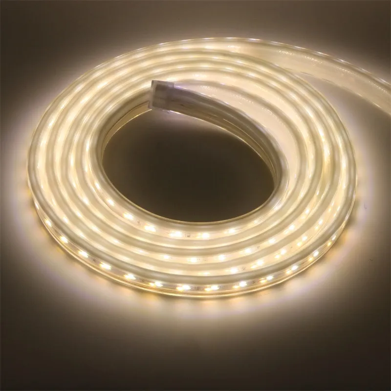 SZYOUMY 1/2/3/4/5 м/лот 120 светодиодный s/m 220 V SMD 5730/5630 Светодиодные ленты белый и теплый белый светодиодный ленточный светильник IP67+ щипцы для завивки волос спиральные волосы