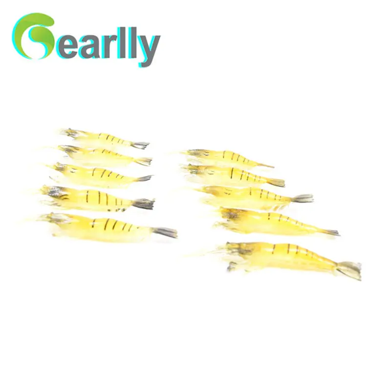 Gearlly 5pcs/lot 5cm/4g Soft Fishing Lure Shrimp Luminous Artificial Bait Lures Baits | Спорт и развлечения