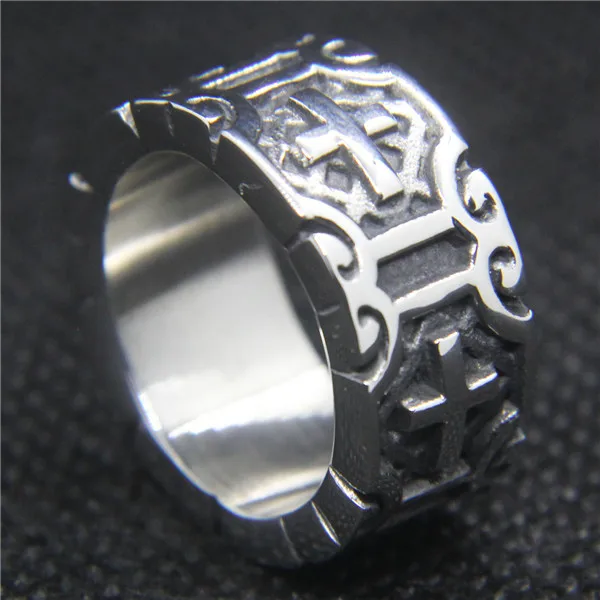 New Cross Ring 316L Stainless Steel Jewelry Cool Fashion Black Mens | Украшения и аксессуары