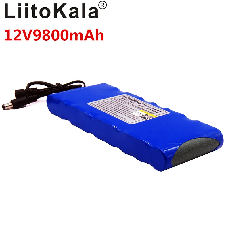 Liitokala 12 v 9800 mAh перезаряжаемая литиевая батарея 3S3P Конденсатор DC монитор камеры CCTV