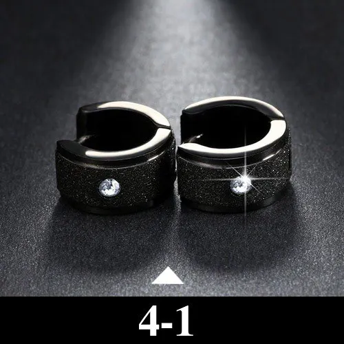 Earrings 4-1 Матовые поверхности женские серьги из нержавеющей стали ювелирные изделия Brincos минималистичные Роскошные ювелирные изделия серьги с цирконием кубической огранки - Окраска металла: Earrings 4-1