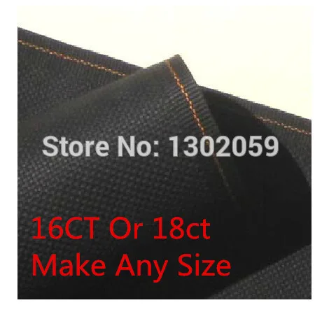 Хлопок Вышивка Аида Ткань/Сделать Любой Размер Черная Ткань 16CT Или 18CT Крестом