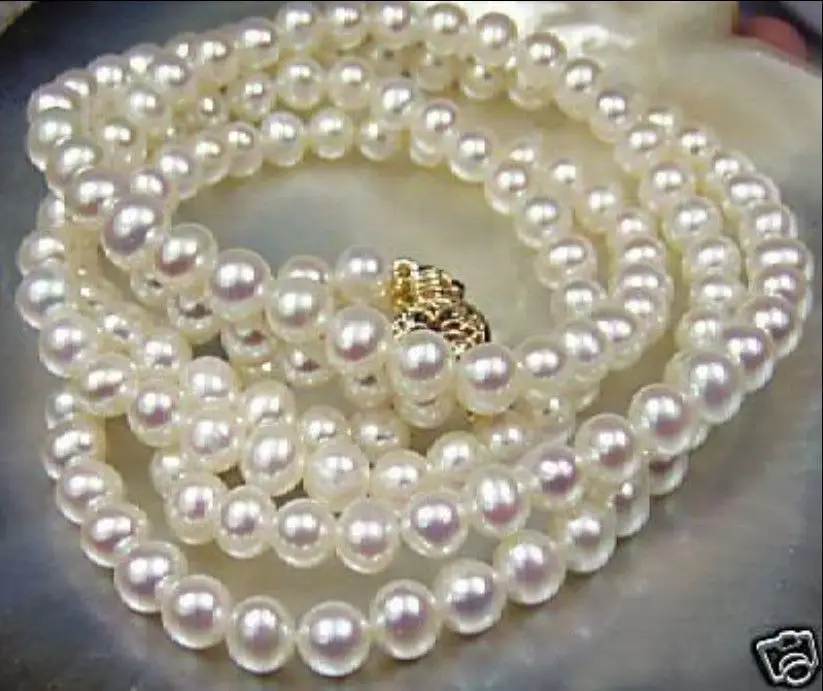 

NEW Beautiful! 8-9mm White Akoya Cultured Pearl Necklace 32" >Dongguan girl jewerly Store