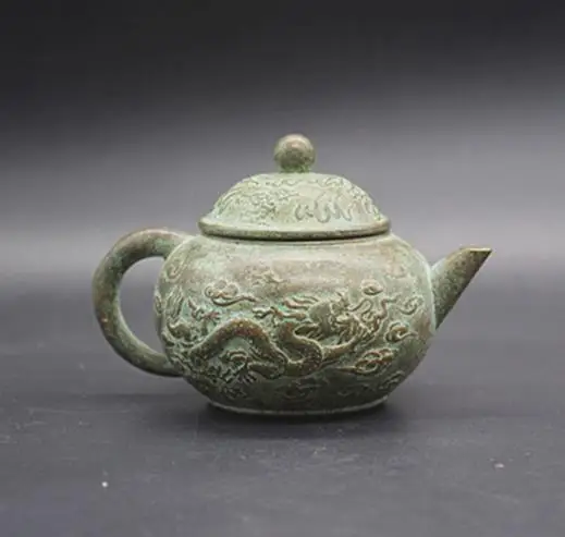 

Rare Old MingDynasty bronze pot,,dragon teapot/flagon,hand carving crafts,best collection&adornment,free shipping