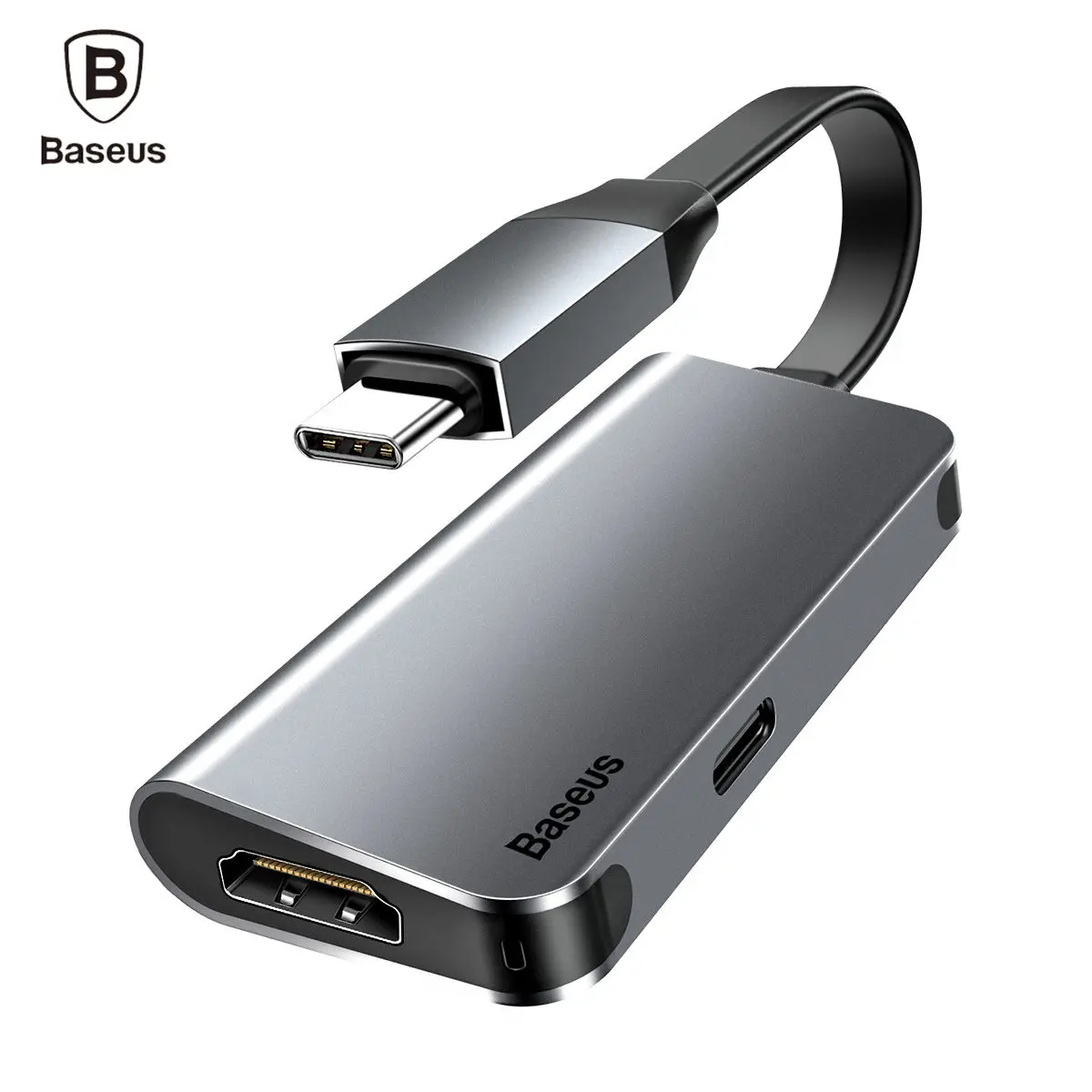 Baseus 2in1 Тип usb C 3 0 хаб для до 4 К HDMI + PD 60 Вт Flash зарядное устройство OTG HUB конвертер