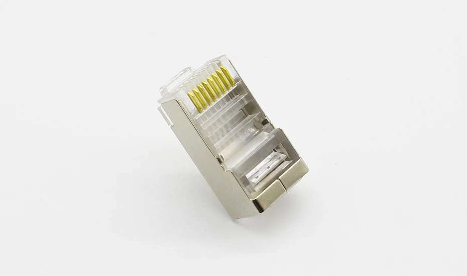 50 шт. rj45 разъем cat6 экранированные сетевые разъемы rj45 разъем 8p8c терминалы для stp ethernet Кабельные коммутаторы модем
