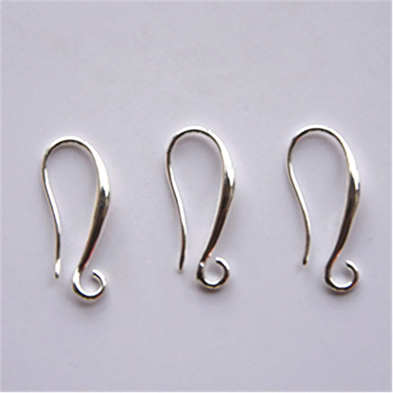 

HOT 20pcs Shipping Making Beads Jewelry Accessories Findings 925 Sterling Silver Hook Earring Pinch Smooth Ear Wires Women Gift
