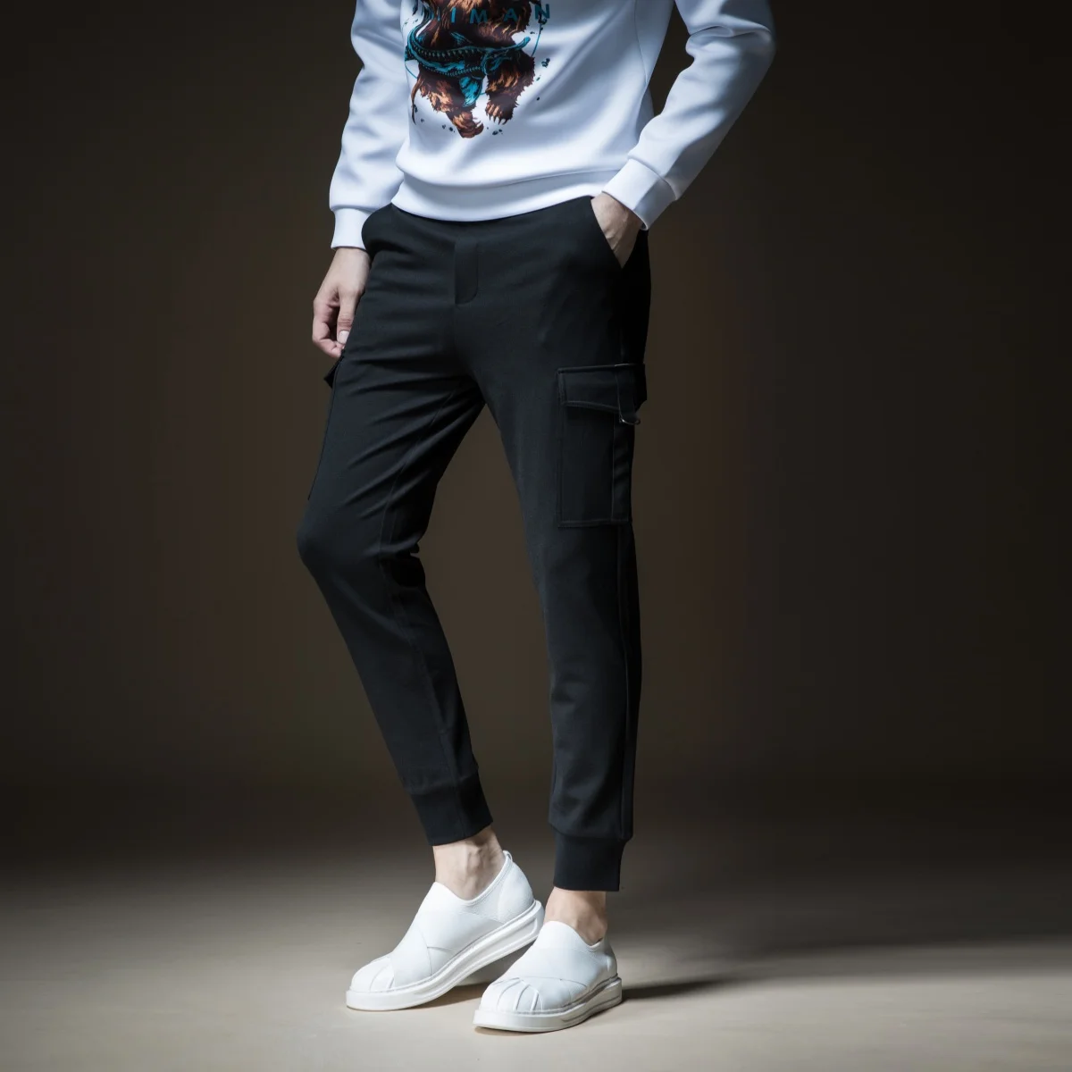 Мужские брюки карандаш облегающие тактические Pinli Pin Li сумка в комплекте B183417313