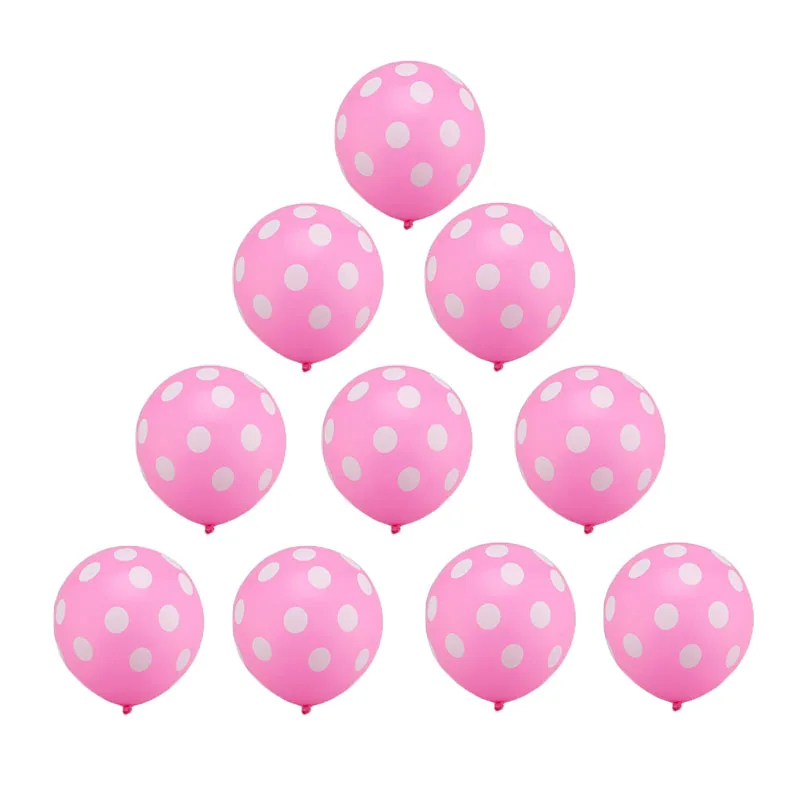 pink 10 шт./лот 12 дюймов 2,8 г латексных шарика в горошек Воздушные шары воздушные шары надувные свадебные праздничное украшение для дня рождения надувные шары для вечеринки для детей - Цвет: pink