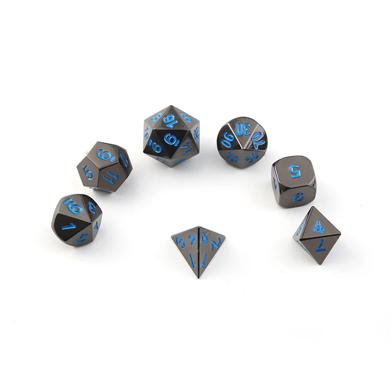Rpg Dobbelstenen Dnd многогранные наборы Металические Подземелья и Драконы Zinklegering Blauwe